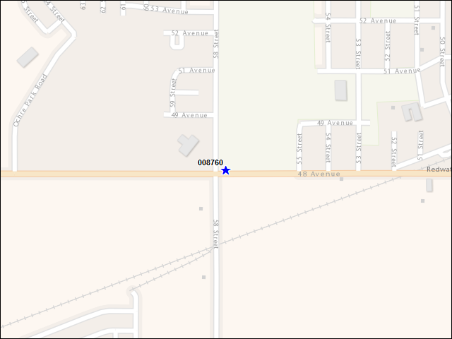 A map of the area immediately surrounding building number 008760