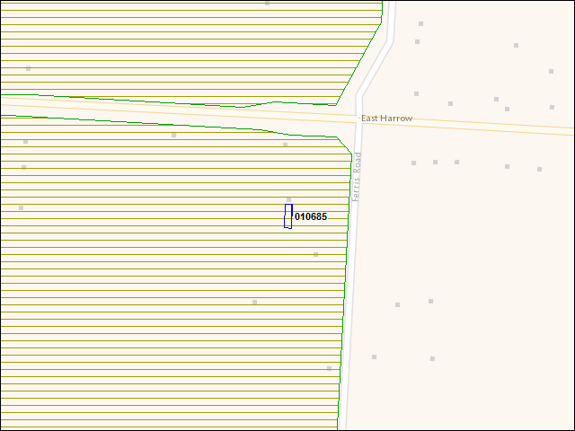 A map of the area immediately surrounding building number 010685