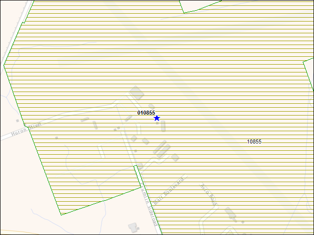 A map of the area immediately surrounding building number 010855