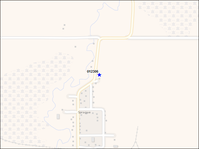 Une carte de la zone qui entoure immédiatement le bâtiment numéro 012306