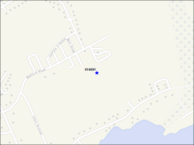 A map of the area immediately surrounding building number 014691