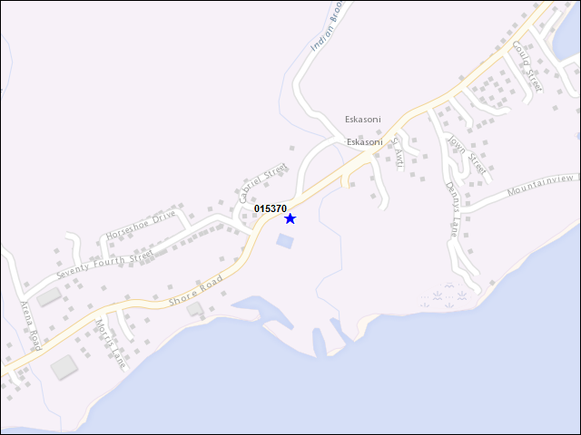 A map of the area immediately surrounding building number 015370