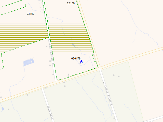 A map of the area immediately surrounding building number 020178