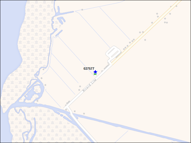 A map of the area immediately surrounding building number 027577