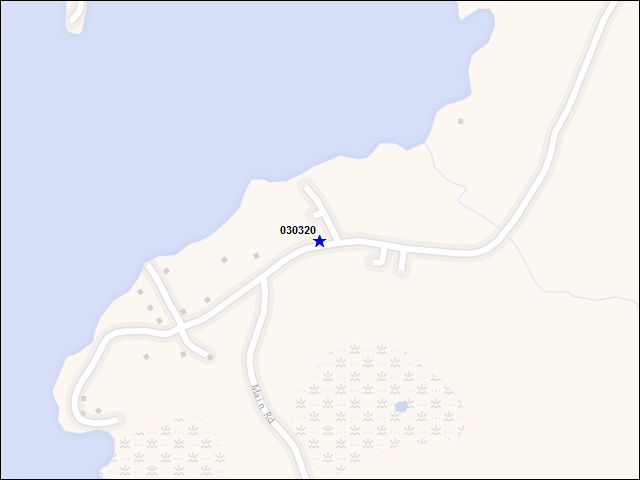 A map of the area immediately surrounding building number 030320