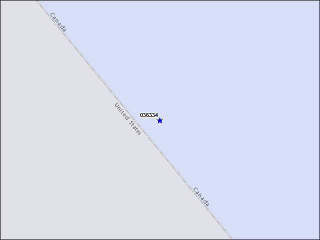 A map of the area immediately surrounding building number 036334