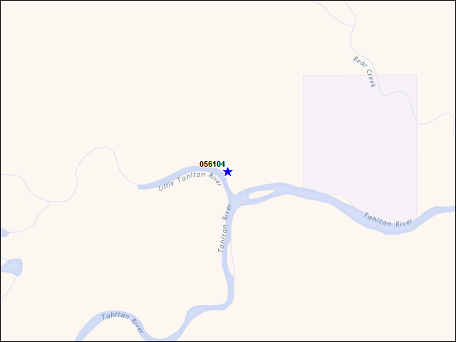 A map of the area immediately surrounding building number 056104