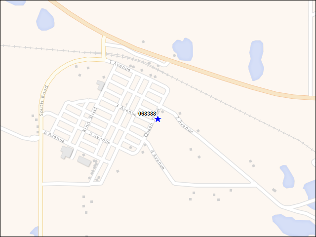 A map of the area immediately surrounding building number 068388