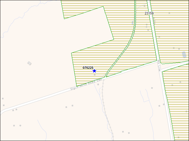 Une carte de la zone qui entoure immédiatement le bâtiment numéro 076225