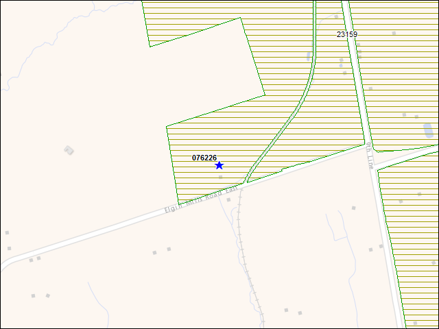 Une carte de la zone qui entoure immédiatement le bâtiment numéro 076226