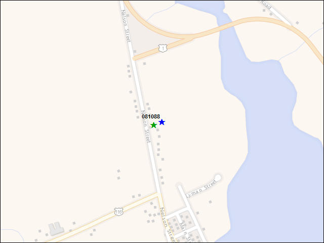 Une carte de la zone qui entoure immédiatement le bâtiment numéro 081088