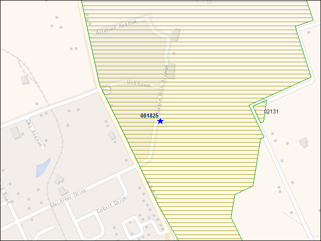 A map of the area immediately surrounding building number 081825