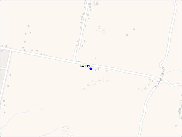 Une carte de la zone qui entoure immédiatement le bâtiment numéro 082311