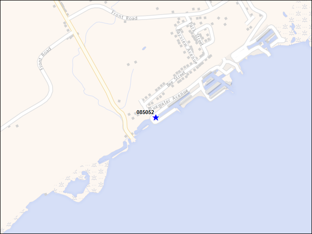 A map of the area immediately surrounding building number 085052