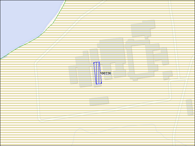 A map of the area immediately surrounding building number 100336