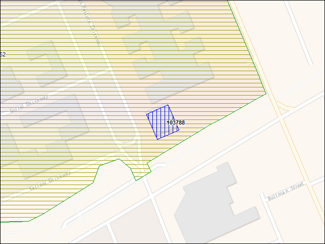 A map of the area immediately surrounding building number 103788