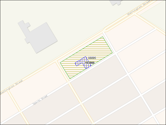 A map of the area immediately surrounding building number 103860