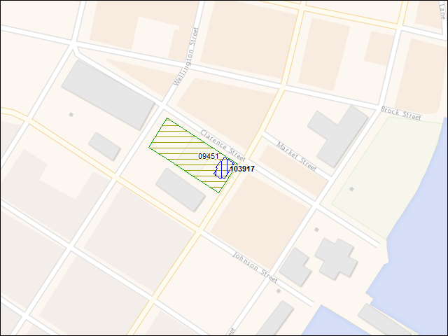 A map of the area immediately surrounding building number 103917