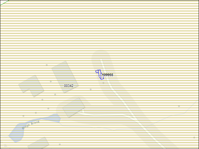 A map of the area immediately surrounding building number 109955
