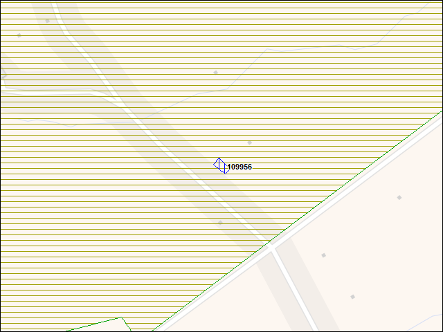 A map of the area immediately surrounding building number 109956