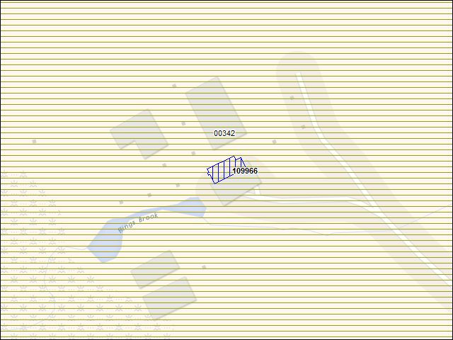 Une carte de la zone qui entoure immédiatement le bâtiment numéro 109966