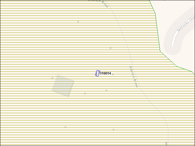 A map of the area immediately surrounding building number 110014