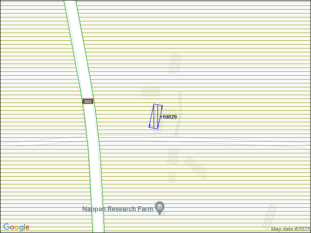 A map of the area immediately surrounding building number 110029