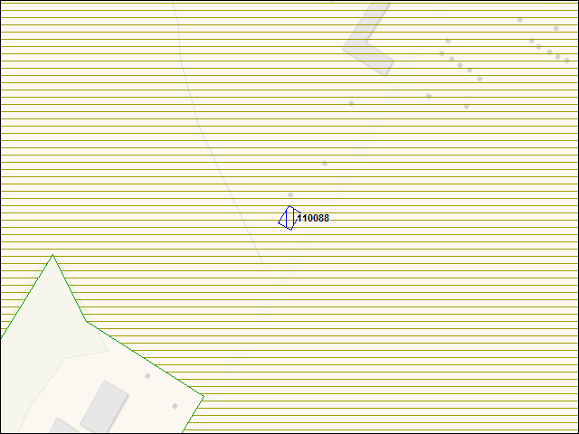 Une carte de la zone qui entoure immédiatement le bâtiment numéro 110088