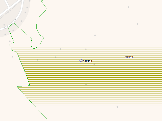 A map of the area immediately surrounding building number 110114