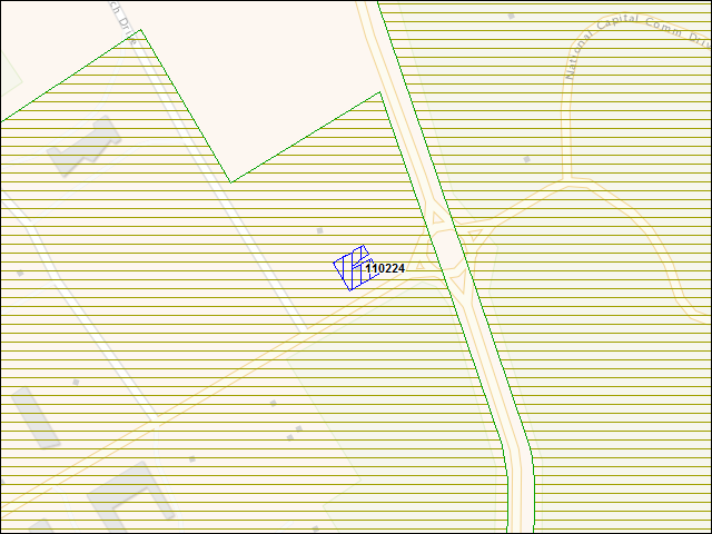 A map of the area immediately surrounding building number 110224