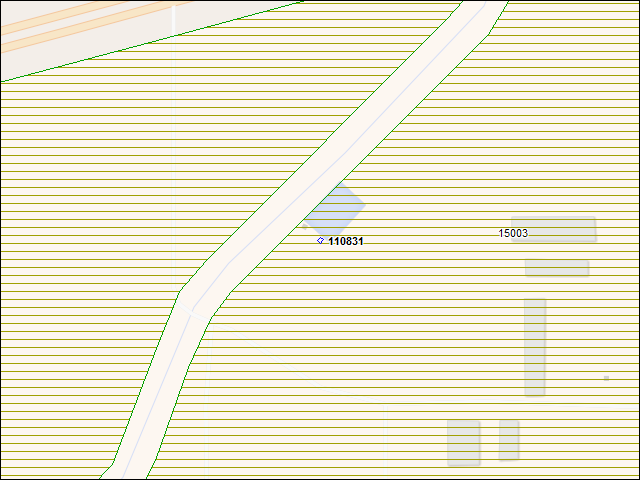 A map of the area immediately surrounding building number 110831
