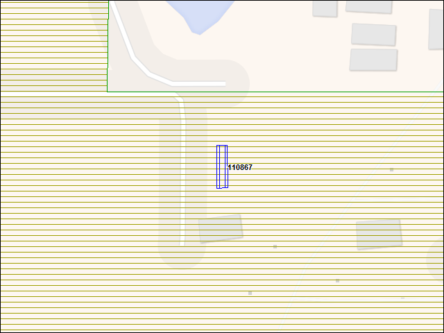 A map of the area immediately surrounding building number 110867