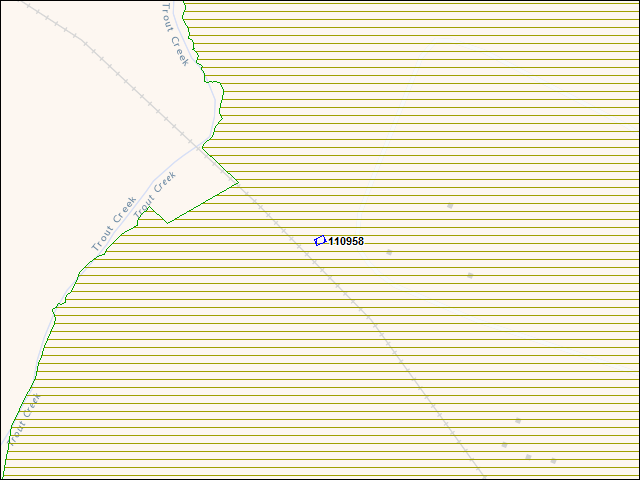 A map of the area immediately surrounding building number 110958