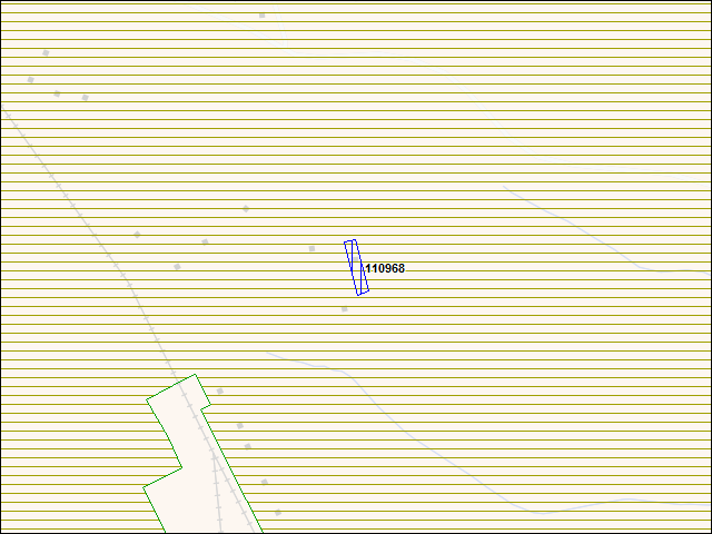 A map of the area immediately surrounding building number 110968