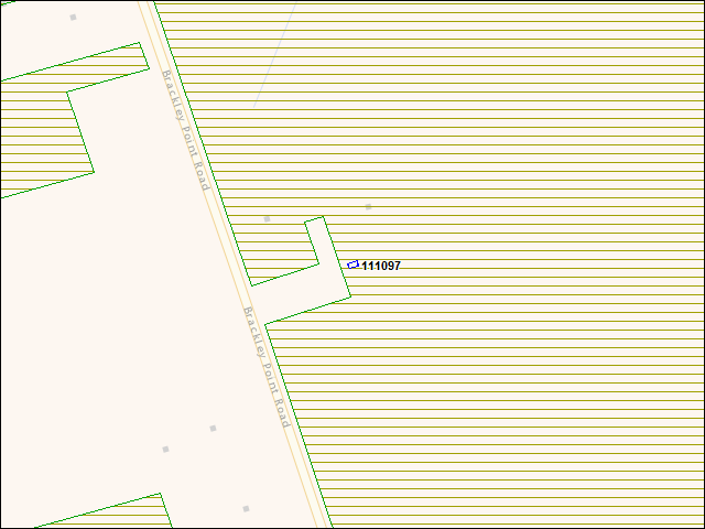 A map of the area immediately surrounding building number 111097