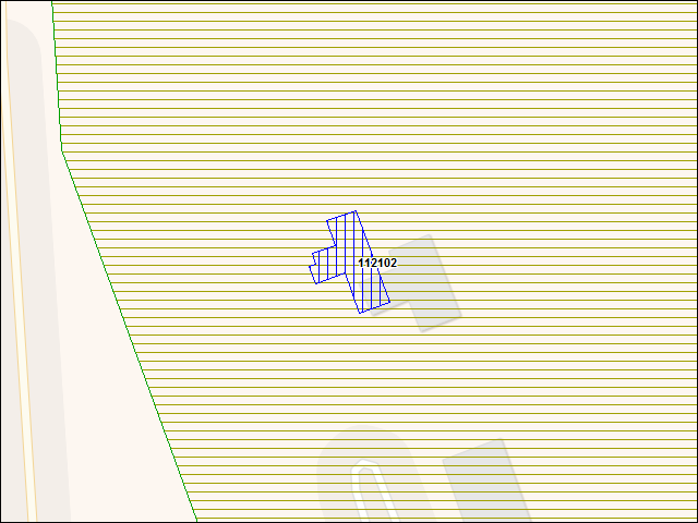 A map of the area immediately surrounding building number 112102