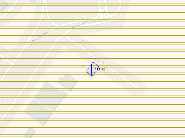 A map of the area immediately surrounding building number 112120
