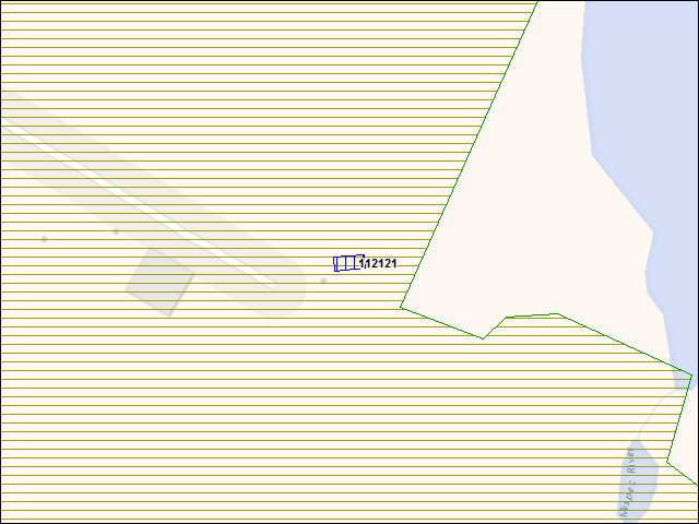 A map of the area immediately surrounding building number 112121