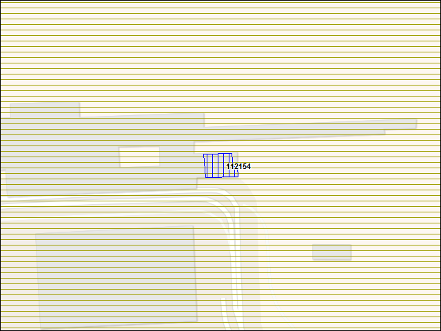 Une carte de la zone qui entoure immédiatement le bâtiment numéro 112154