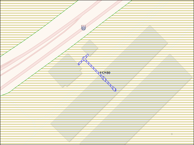 A map of the area immediately surrounding building number 112180