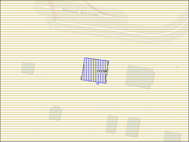 A map of the area immediately surrounding building number 112186