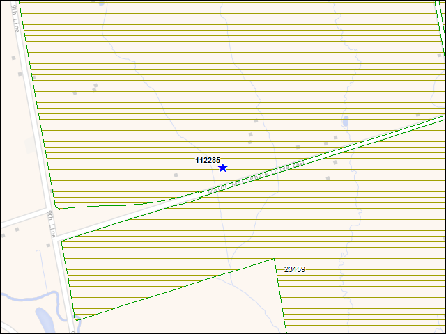 A map of the area immediately surrounding building number 112285