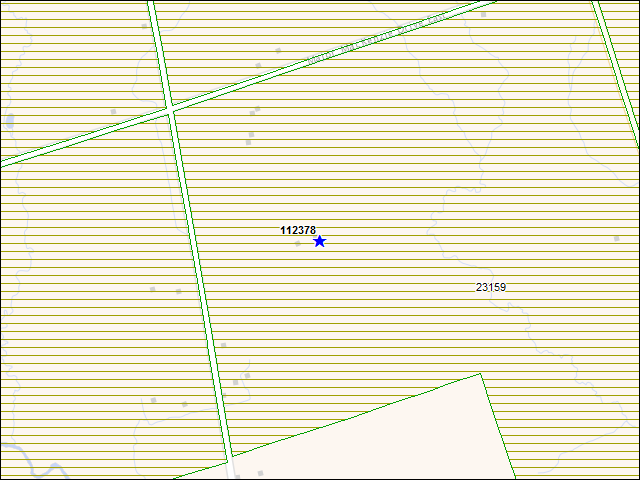 A map of the area immediately surrounding building number 112378