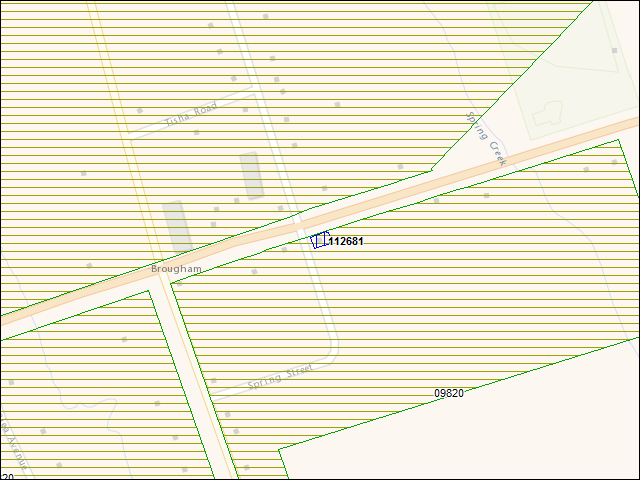 A map of the area immediately surrounding building number 112681