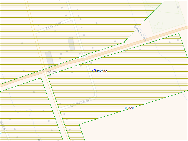 A map of the area immediately surrounding building number 112682