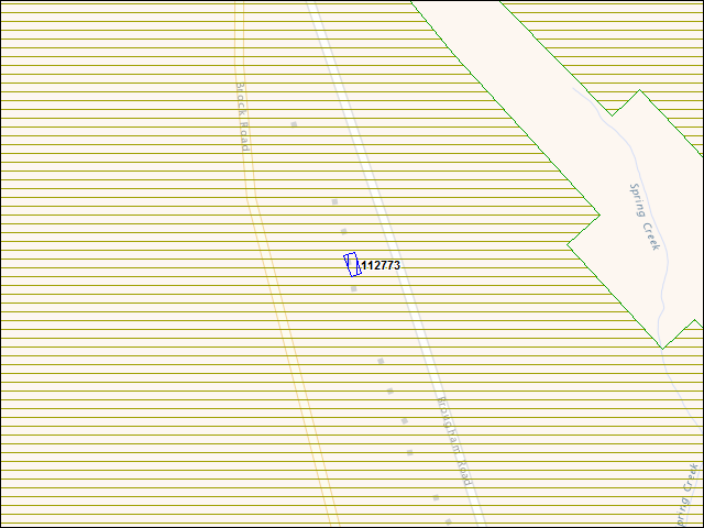 A map of the area immediately surrounding building number 112773