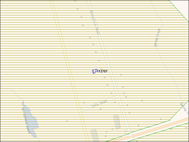 Une carte de la zone qui entoure immédiatement le bâtiment numéro 112787