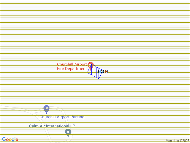 Une carte de la zone qui entoure immédiatement le bâtiment numéro 112840