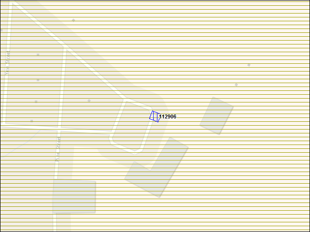 A map of the area immediately surrounding building number 112906
