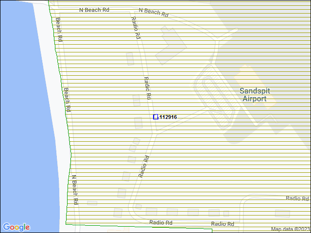 A map of the area immediately surrounding building number 112916